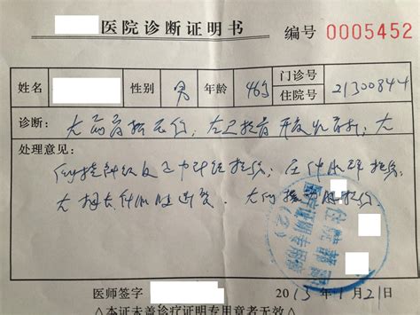 惠州人民医院诊断证明图片