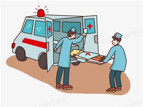 救护车的手绘图片