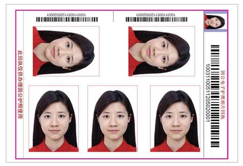 数字护照照片回执黑白打印