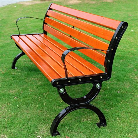 新疆塑木实木公园椅