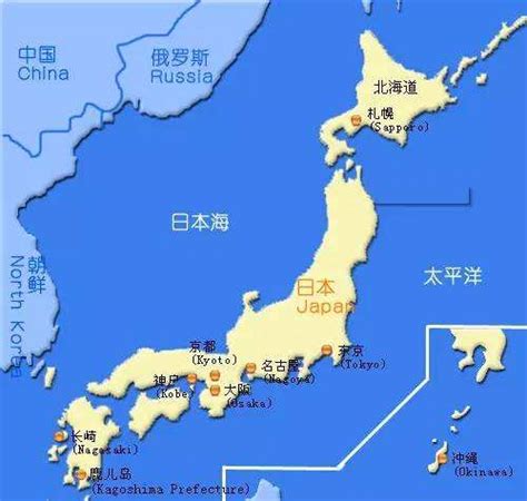 日本四个岛示意图