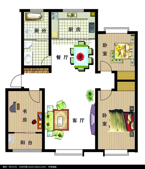 普通两室房屋设计图