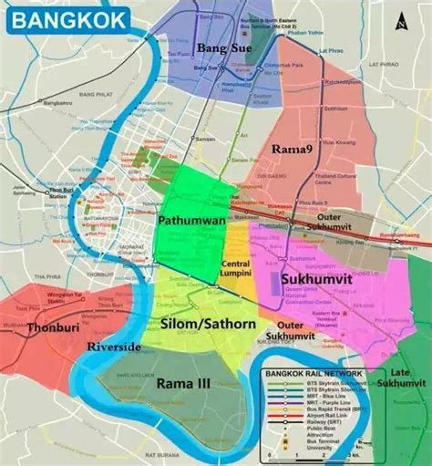 曼谷行政区地图中文版