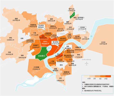 杭州各地区房价图