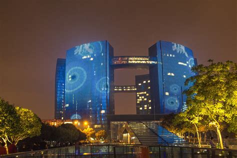 杭州市民中心灯光秀