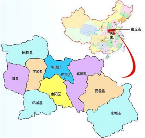 柘城在商丘地图位置