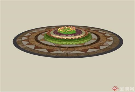 模板制作圆花坛