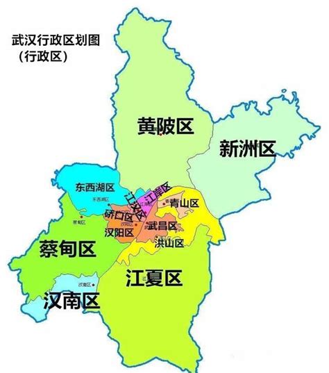 武汉市有几个区分布图