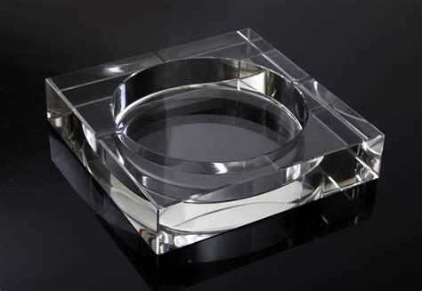 水晶方形烟灰缸