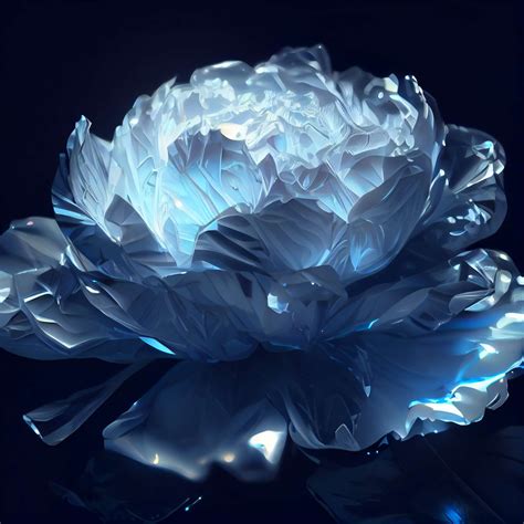 水晶花图片蓝色