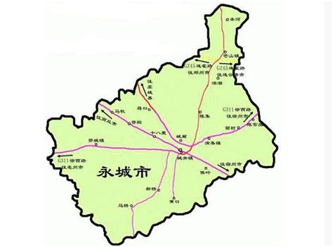 永城市乡镇行政地图高清版