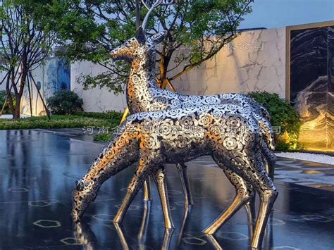 河南不锈钢动物雕塑来图加工制作
