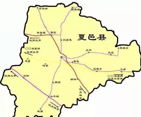 河南夏邑乡镇地图