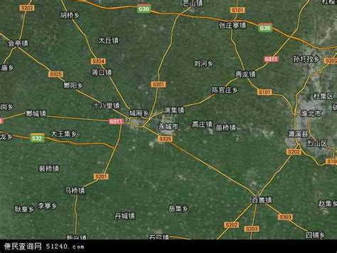 河南省商丘市永城市卫星地图