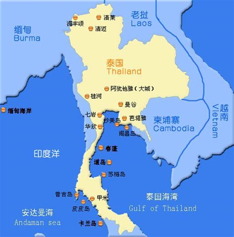泰国地图位置图片