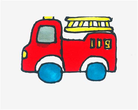 消防车简单的简笔画