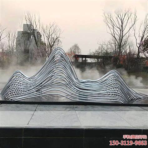温州大型不锈钢山水雕塑加工