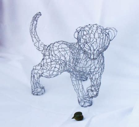 猫铁丝雕塑