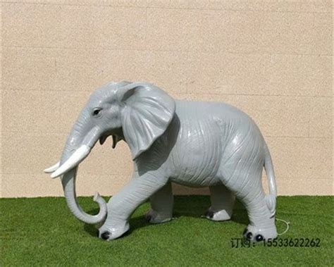 玻璃钢仿真大象动物雕塑