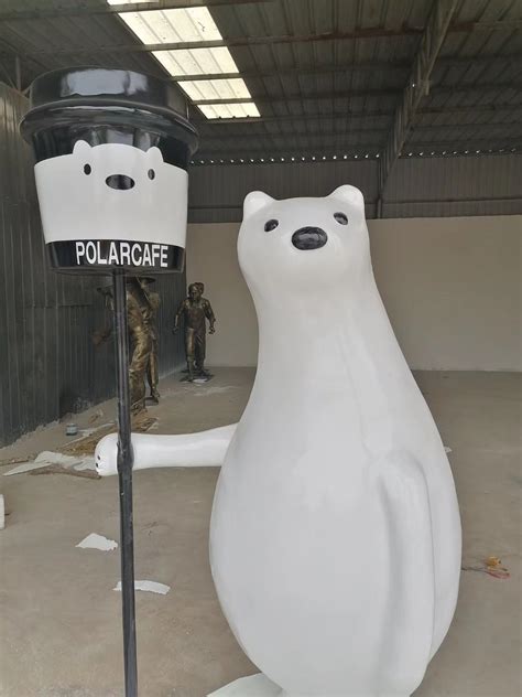 玻璃钢卡通雕塑北极熊