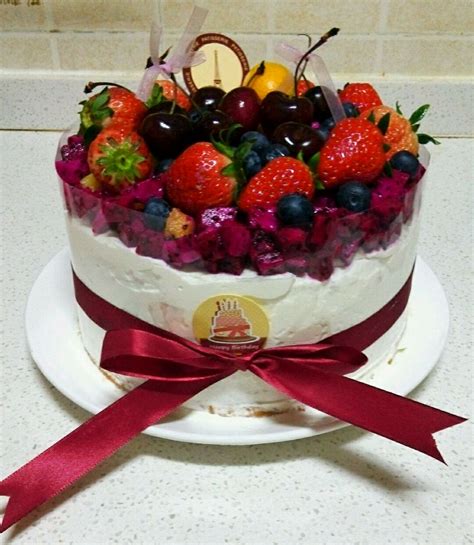 生日蛋糕水果摆法