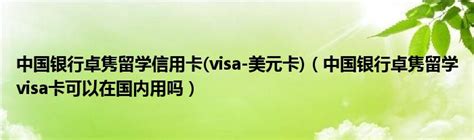 留学visa卡可以存钱吗
