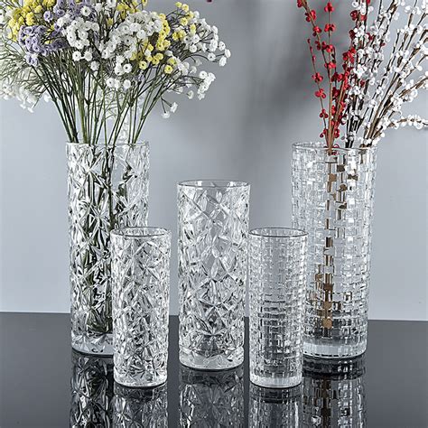 直筒式钢化玻璃花瓶