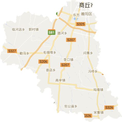 睢阳区行政地图