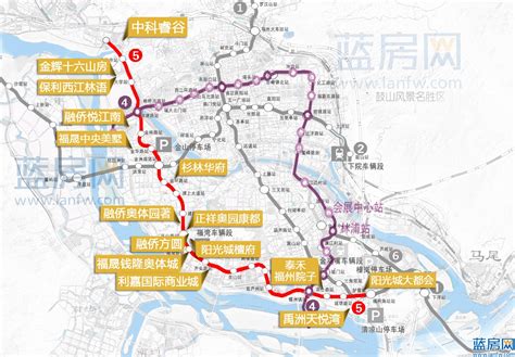 福州5号地铁详细线路图