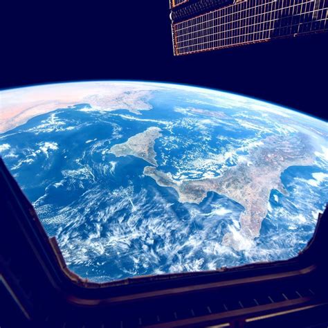 空间站拍摄地球图片前后对比