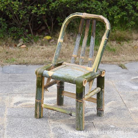 竹编靠背椅短老式