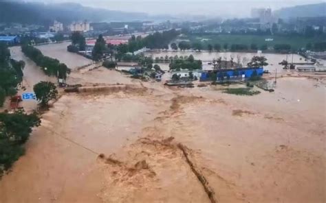 米河镇洪水水位线