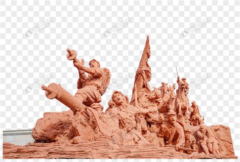 红军雕塑素材背景图