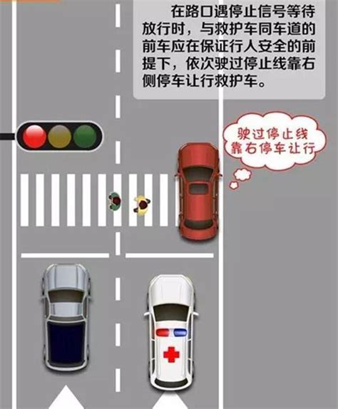 红灯怎么避让救护车