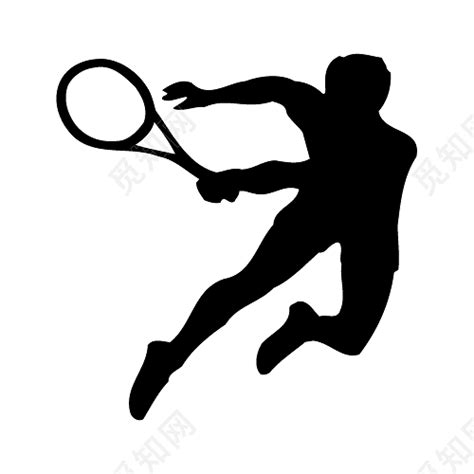 网球运动剪影图片