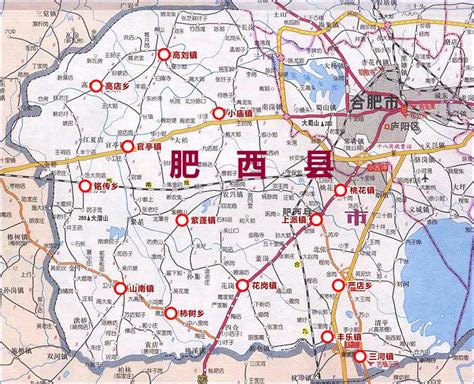 肥西县地图全图