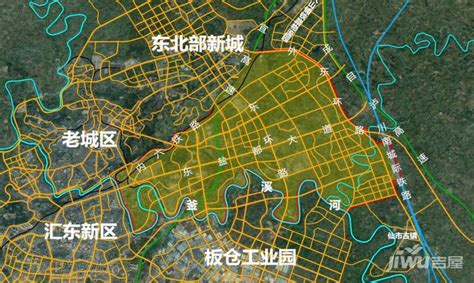 自贡东北部新城规划图