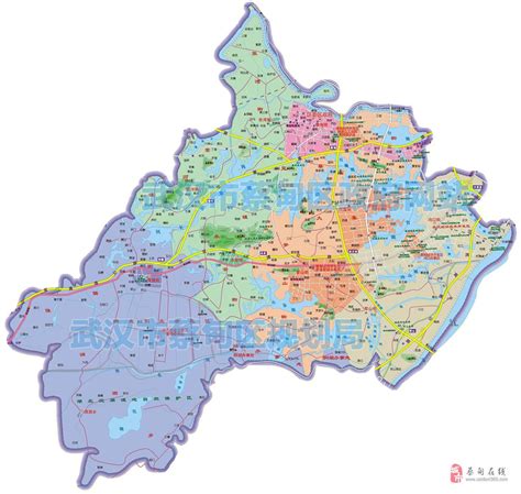 蔡甸区行政地图
