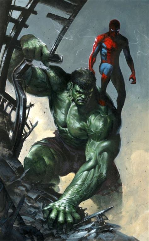 蜘蛛侠和绿巨人打怪兽