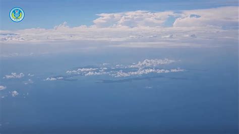 解放军飞机俯瞰澎湖列岛