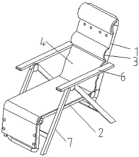 躺椅折叠椅怎么画