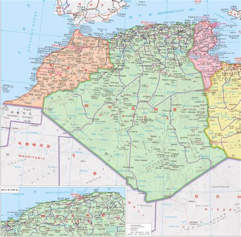 阿尔及利亚地图全图高清版