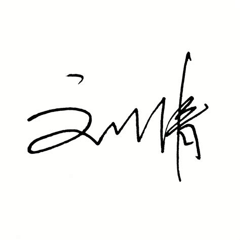 陈龙简笔签名 图文