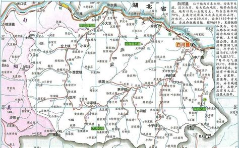 陕西安康白河地图