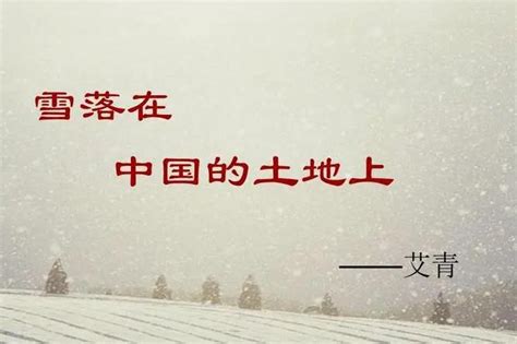 雪落在中国土地上原文