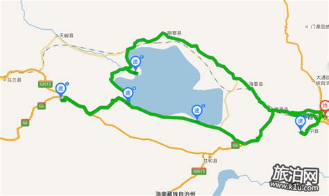 青海湖环湖自驾游路线图