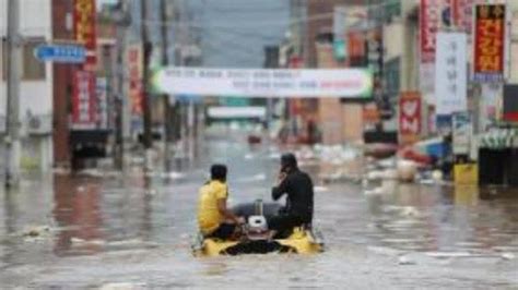 韩国暴雨造成28人死亡