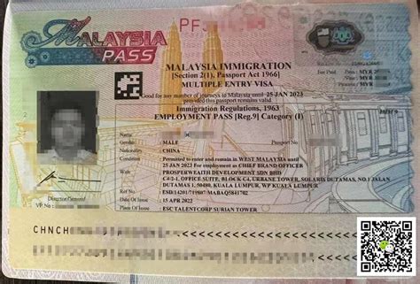 马来西亚工作签证费