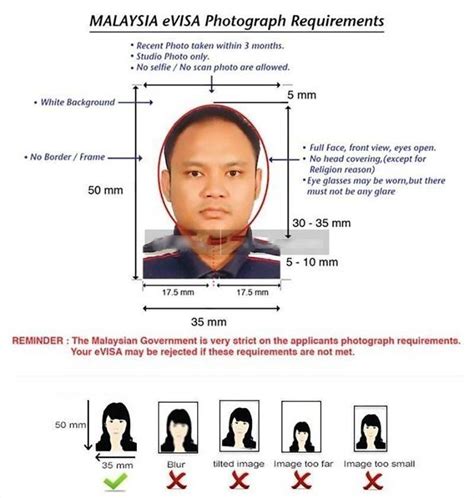 马来西亚签证照片戴眼镜