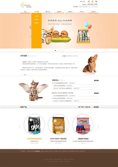 黄冈宠物网站设计